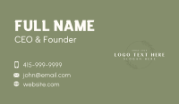 Leaf Wreath Ornament Business Card Design