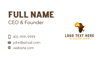African Map Country Business Card