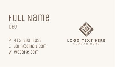 Brown Floor Tiling Business Card Image Preview