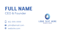 Blue Digital Letter O Business Card