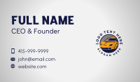 Yellow Sports Car Badge Business Card