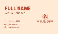 Fire Torch Light Business Card Design