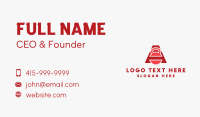 Red Fitness Kettlebell Letter A  Business Card Design