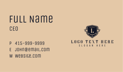 High End Boutique Lettermark Business Card