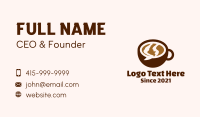 Chat Bubble Cup Business Card Design