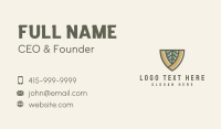 Leaf Shield Letter V Business Card