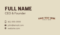 Classic Retro Wordmark Business Card