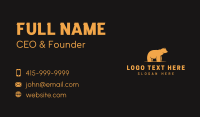 Gold Bear Animal Business Card