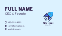 Blue Home Rocket Business Card