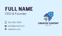 Blue Home Rocket Business Card