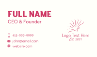 Pink Feminine Fan  Business Card