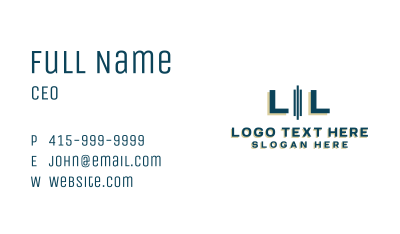 Simple Masculine Letter Business Card