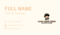 Female Military Gamer Business Card Design