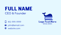 Blue Whale Book Business Card Design