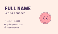 Fashion Feminine Lettermark Business Card Design