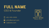 Legal Company Pillar Business Card