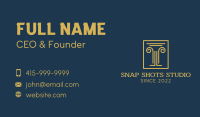Legal Company Pillar Business Card