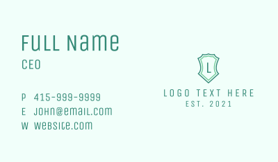 Safety Shield Badge Business Card