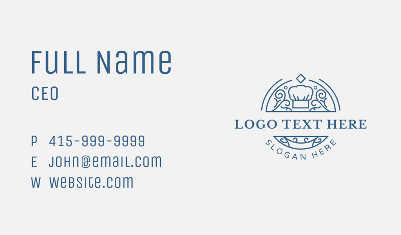 Restaurant Business Card example 1