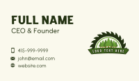 Tree Saw Lumberjack Business Card Design