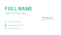 Animated Business Card example 4