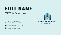 Bar Graph Building House Business Card Design