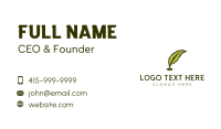 Quill Writing Publishing Business Card Design