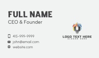 Handyman Wrench Heating Cooling Business Card Design