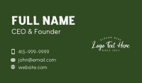 Cursive Chalk Wordmark Business Card