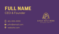 Gold Crown Letter P Business Card