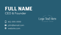 Generic Academy Wordmark Business Card Design