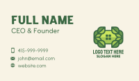 Green Leaf Window Business Card Design