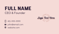 Cursive Business Wordmark Business Card Design