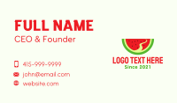 Watermelon Slice Pathway  Business Card Design