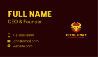 Golden Bull Emblem  Business Card
