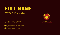 Golden Bull Emblem  Business Card Image Preview