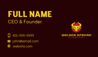 Golden Bull Emblem  Business Card Image Preview