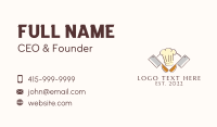 Chef Hat Knife Diner  Business Card Design