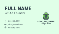 Green Bio Oil Droplet Business Card
