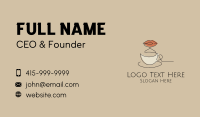 Lip Coffee Cup Scribble Business Card Design