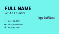 Cursive Retro Wordmark Business Card