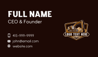 Digger Backhoe Excavator Business Card Design