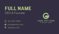 Gardening Letter G Business Card