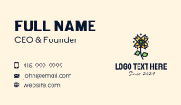 Geometric Sunflower  Business Card