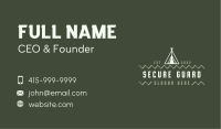 Camping Tent Adventure Business Card