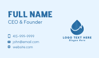Blue Water Droplet Business Card Design
