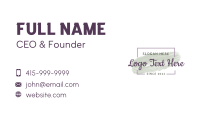 Watercolor Paint Wordmark Business Card Design