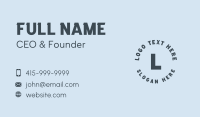 Round Generic Lettermark Business Card