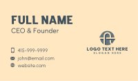 Advertising Media Startup Letter A Business Card