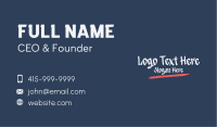 Graffiti Brush Wordmark Business Card